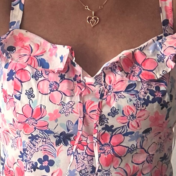 Lilly Pulitzer Dresses & Skirts - New! Lilly Pulitzer floral skirted romper 8